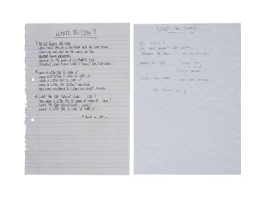 Oasis | Noel Gallagher "Morning Glory" Handwritten Lyrics and Chord Sheet