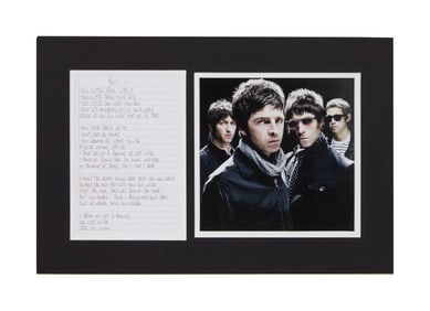 Oasis | Noel Gallagher "Roll With It" Handwritten Lyrics