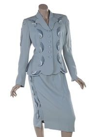 Madonna | "Evita" Screen-Worn Rainbow High Embellished Blue Suit with DVD