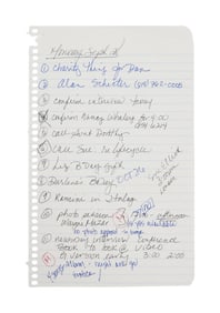 Madonna | Handwritten To Do List