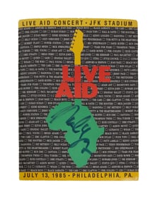 Live Aid | Bob Dylan, Madonna, Neil Young, and More Signed 1985 US Program