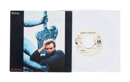 Sting | Signed 1985 "Russians" Record Single