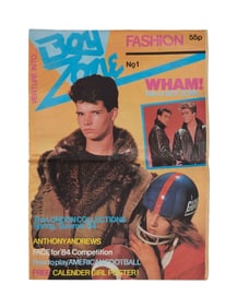 Wham! | George Michael Signed 1984 "Boy Zone" Fashion Newspaper
