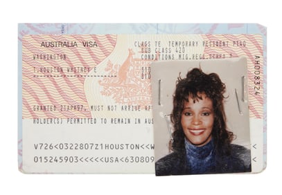 Whitney Houston | 1997 "Pacific Rim" Australian Temporary Residency Visa