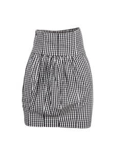 Amy Winehouse | Gingham High-Waisted Skirt