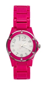 Amy Winehouse | Juicy Couture Hot Pink Crystal Wristwatch