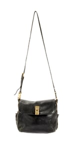 Amy Winehouse | Marc Jacobs Black Leather Crossbody Bag