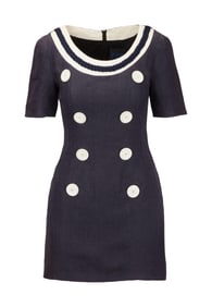 Amy Winehouse | Nautical A-Line Day Dress