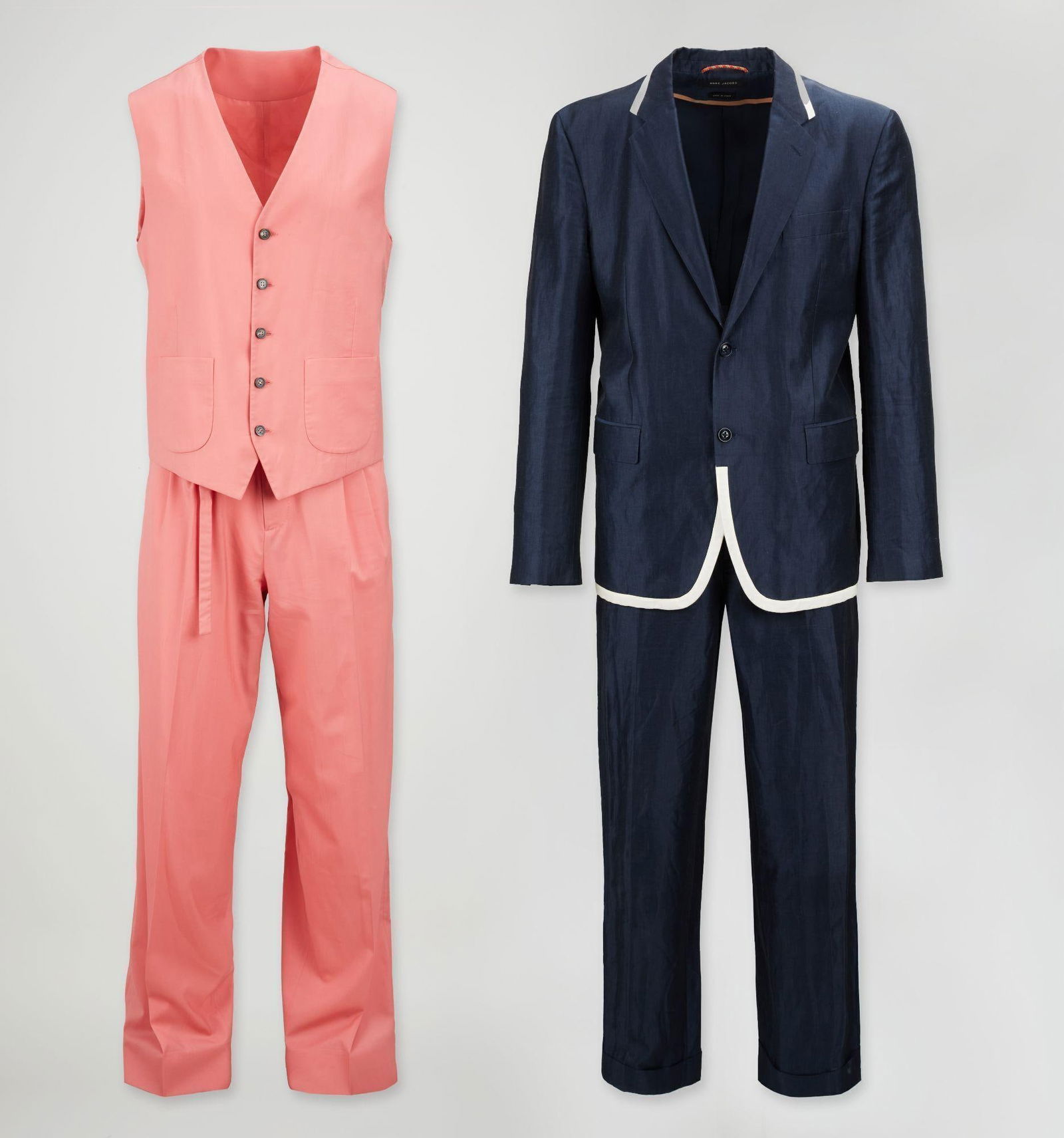 Marc Jacobs for Louis Vuitton | Spring 2008 Pink Vest and Pants Ensemble Along with Suit