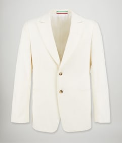 Moschino | 2000s Ivory Cotton Blazer with Peak Collar