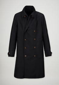 Gucci | Fall 2014 Black Double Breasted Nylon Coat