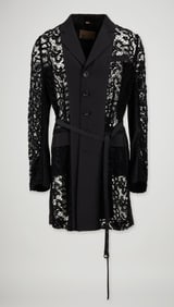 John Galliano | Spring 2011 Black Coat with Guipere Lace Panels