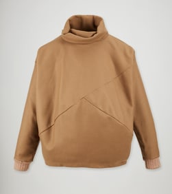 John Galliano | Fall 2013 Khaki Felted Wool Pullover Top