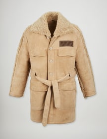 Fendi | Fall/Winter 2018 Natural Suede and Shearling Coat