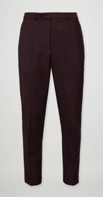 Ermenegildo Zegna | Wine Colored Wool/Mohair Blend Trousers