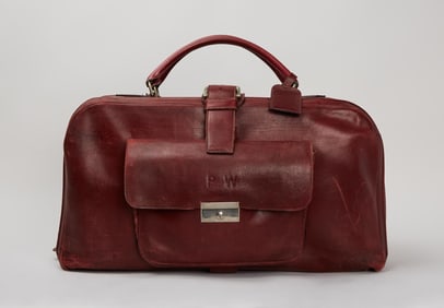 Hermes | Rouge Leather Long Travel Bag