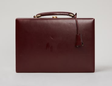 Hermes | Rouge Leather Travel Jewelry Case