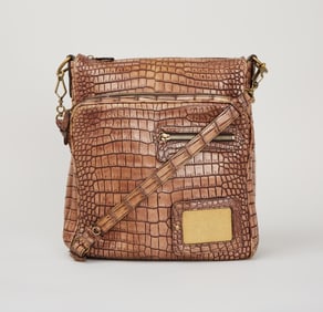 Bottega Veneta Crocodile Messenger Bag