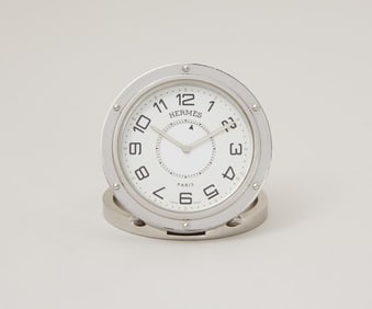 Hermes Pendulette Clipper Frame Clock