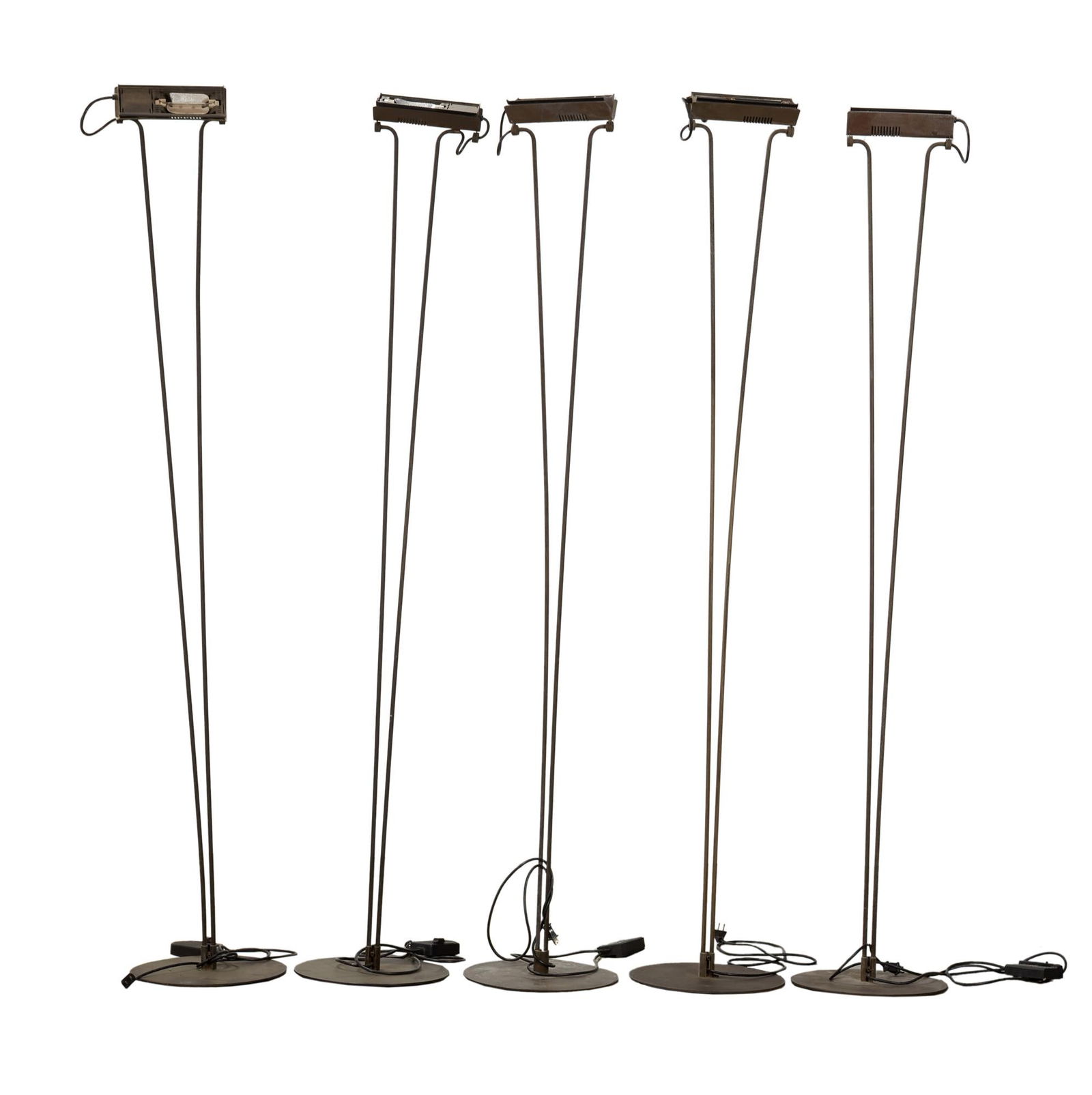 David Lynch | Five Relco Floor Lamps: A group of five Relco brand floor lamps from Milan, Italy. A group of five Relco brand floor lamps from Milan, Italy. PROVENANCE From The Estate of David Lynch Approximately 73 inches tall (each) PROV