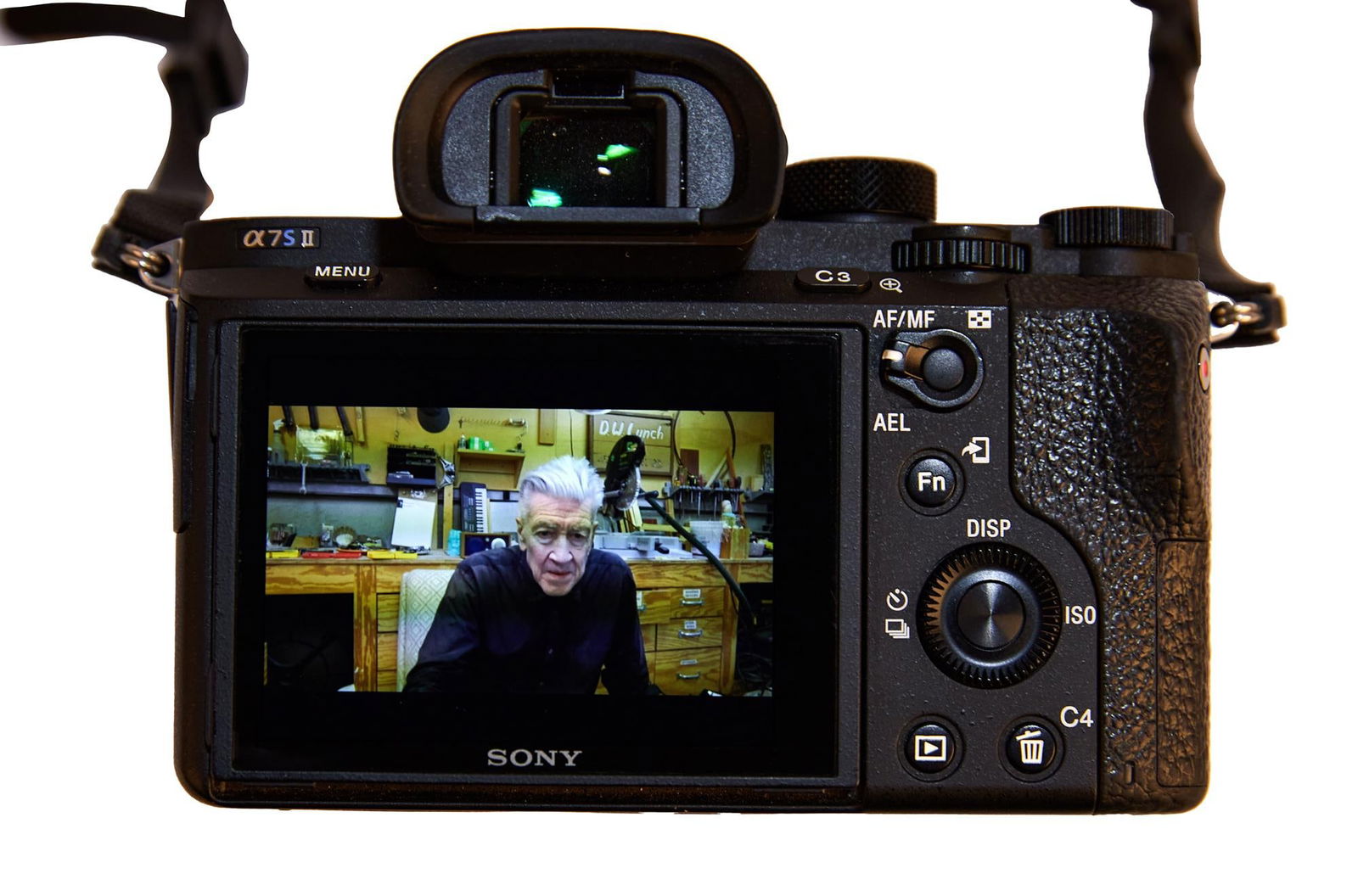 David Lynch | Sony A7R and A7S Cameras with Sony E-mount and Lensbaby Lenses: Two Sony cameras and additional lenses with accompanying carrying cases from the home of David Lynch. Includes: Sony A7R (Serial No. 3392953) with FE 2/28 49mm lens, and a Sony A7S (Serial N