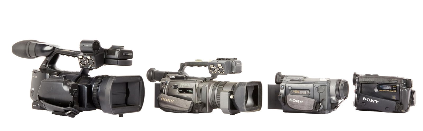 David Lynch | Four Video Cameras: Four video cameras with accompanying carrying cases from the home of David Lynch. Includes: Sony PMW-EX1 (Serial No. 102745) with label adhered to the handle that reads, "ASYMMETRICAL PROD."