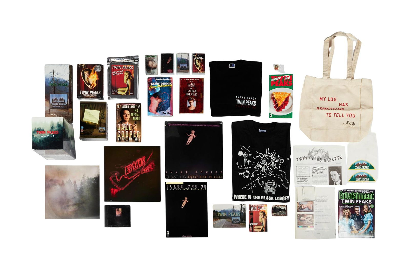 David Lynch | "Twin Peaks" Memorabilia and Blu Ray (A): A group of memorabilia relating to David Lynch and Mark Frost's drama series, Twin Peaks (ABC, 1990-1991) and David Lynch's third season of the series, Twin Peaks: The Return (S