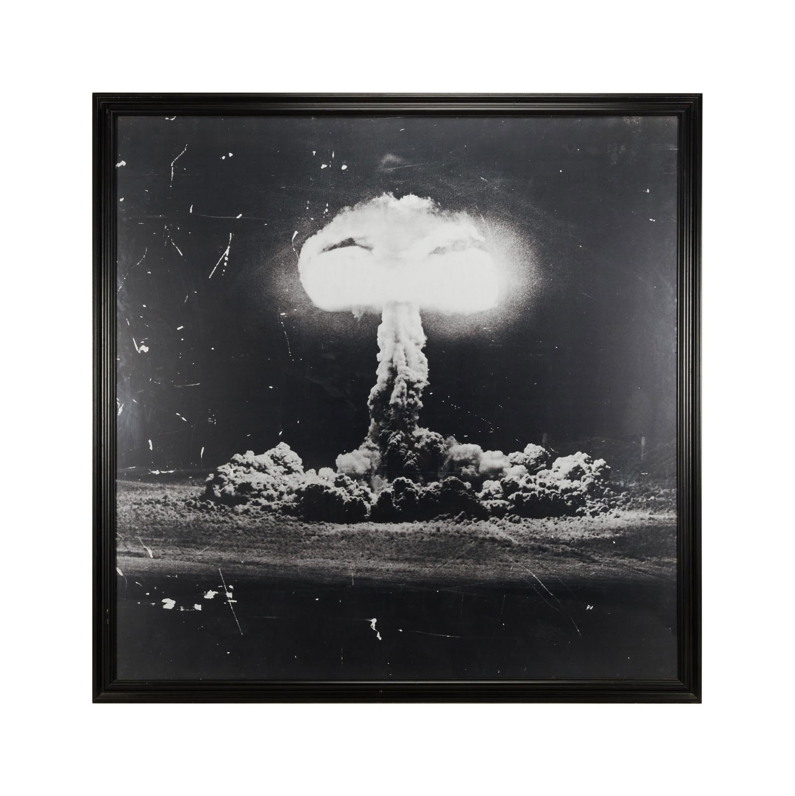 David Lynch | "Twin Peaks: The Return" Screen-Matched Nuclear Bomb Framed Photo from Gordon Cole's: A large framed photograph of a nuclear bomb explosion, screen-matched to the seventh episode of Twin Peaks: The Return (Showtime, 2017), entitled "There's a Body All Right."The photograp
