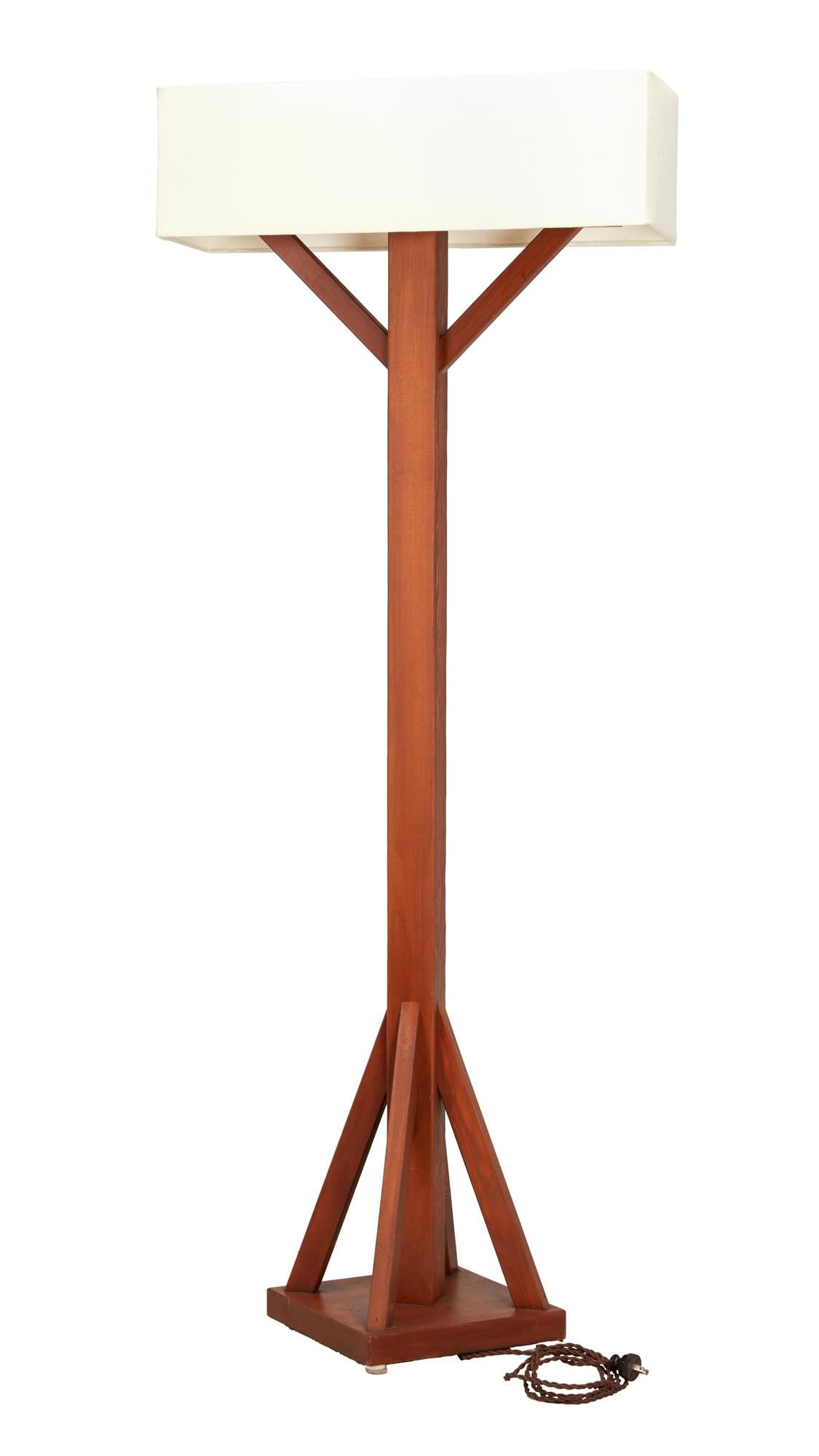 David Lynch | "Twin Peaks: The Return" Sheriff's Department Lamp: A floor lamp from the Sheriff's Department set of Twin Peaks: The Return (Showtime, 2017), that was then kept in the home of the filmmaker, David Lynch. The lamp is comprised of a wooden