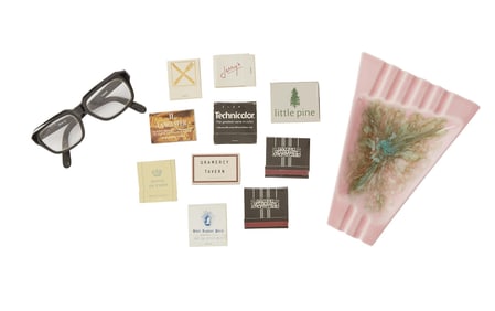 David Lynch | Reading Glasses with Vintage Ashtray and Matches