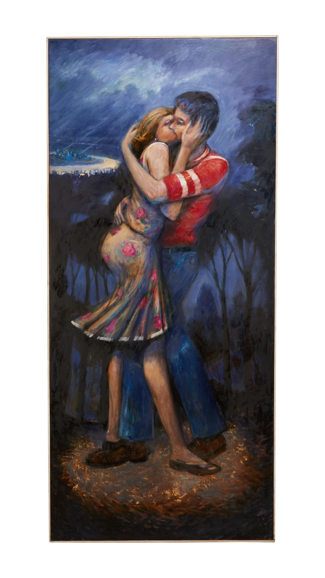 David Lynch | Donato Mancini Dance Painting (A): An original oil on wood-panel painting of a couple dancing, by Donato Mancini. An original oil on wood-panel painting of a couple dancing, by Donato Mancini. PROVENANCE From The Estate of David Lynch