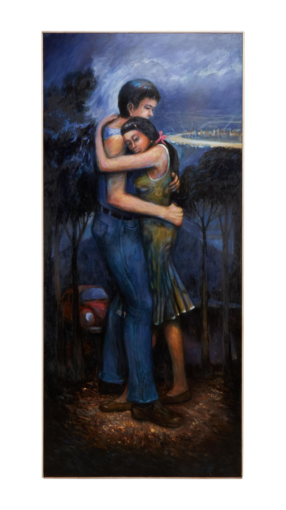 David Lynch | Donato Mancini Dance Painting (B): An original oil on wood-panel painting of a couple dancing, by Donato Mancini. An original oil on wood-panel painting of a couple dancing, by Donato Mancini. PROVENANCE From The Estate of David Lynch