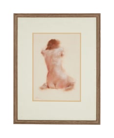 David Lynch | Bushnell Keeler Signed Nude Pastel Painting