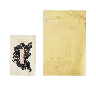 David Lynch | Sheet of Handwritten Art Notes