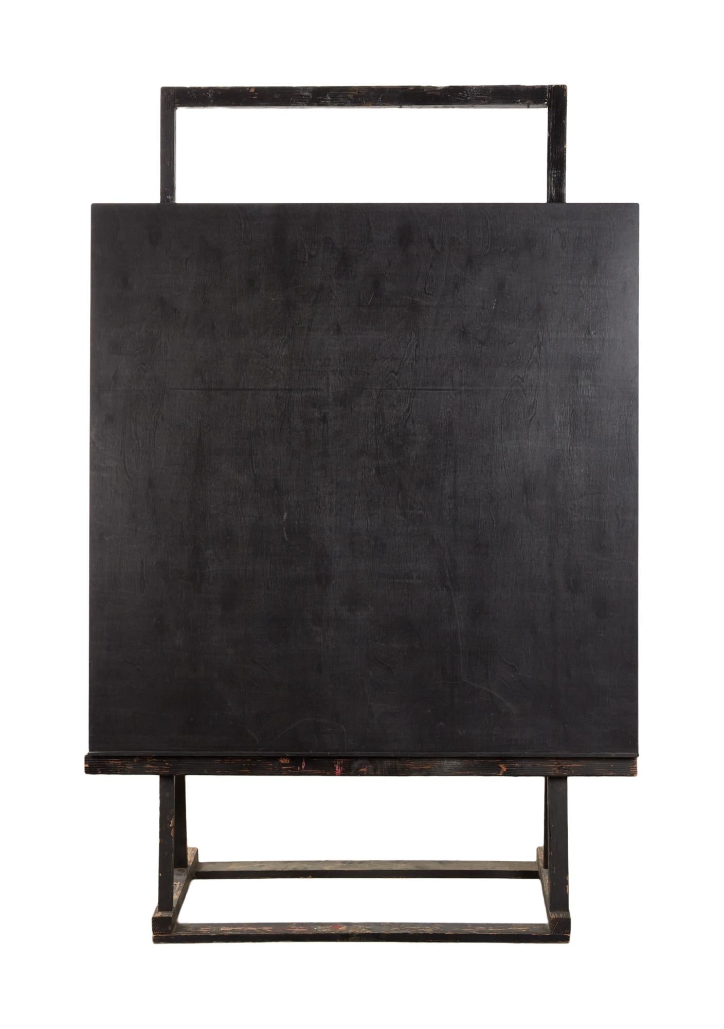 David Lynch | Homemade Medium Black Easel:  A homemade medium-sized black easel from David Lynch's art studio workshop. A homemade medium-sized black easel from David Lynch's art studio workshop. PROVENANCE From The Estate o