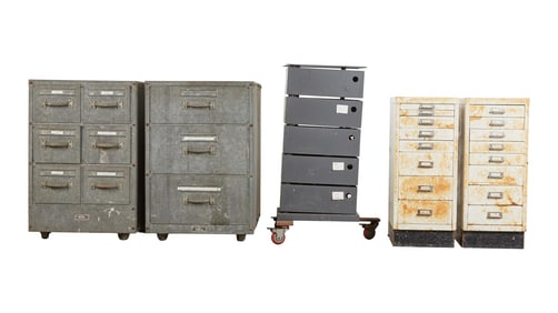 David Lynch | Five Multi-Drawer Cabinets with Tools and Art Supplies