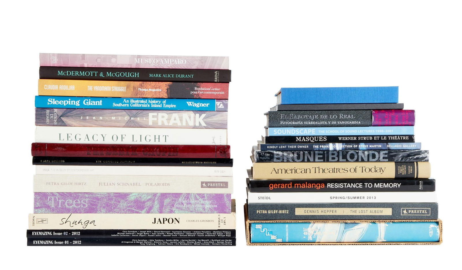 David Lynch | Miscellaneous Art Reference Books: A group of miscellaneous art reference books from the personal home collection of David Lynch, bearing a "Studio David Lynch" stamp. The titles include: Legacy of Light, Sleeping Giant: