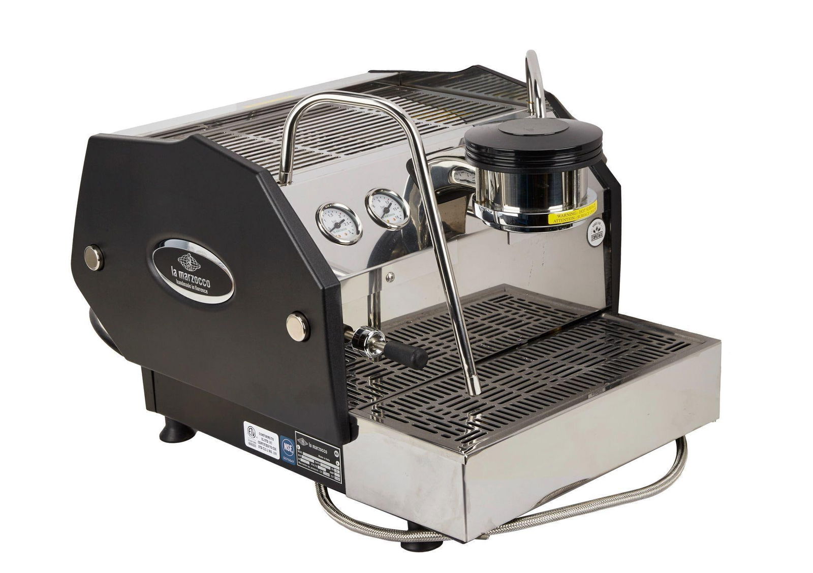 David Lynch | La Marzocco GS/3 Home Espresso Machine (B): A large, top-of-the-line home espresso machine; made in Italy, with added accoutrements including portafillers, filter baskets, a tamper, a cleaning brush, machine cleaner,