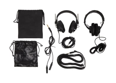 David Lynch | Two Sets of Photo-Matched Production and Studio-Used Headphones from "Inland Empire"