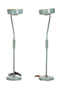 David Lynch | Pair of Industrial Metal Floor Lamps