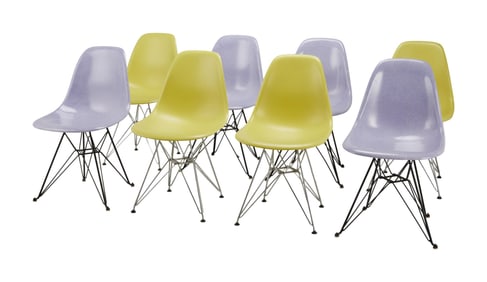 David Lynch | Group of Ten Vitra Eames Plastic Side RE DSR Chairs