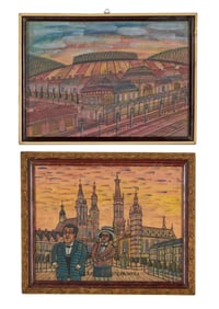 David Lynch | Marek Janusz Signed and Gifted Watercolor Paintings