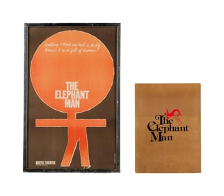 David Lynch | "The Elephant Man" 1979 Broadway Window Card with Original Japanese Film Release