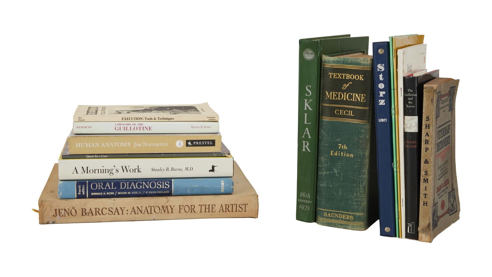 David Lynch | Medical and Historical Reference Books: A group of medical and historical reference books from the personal home collection of David Lynch, bearing a "Studio David Lynch" stamp. The titles include:the Cecil Textbook of Medici