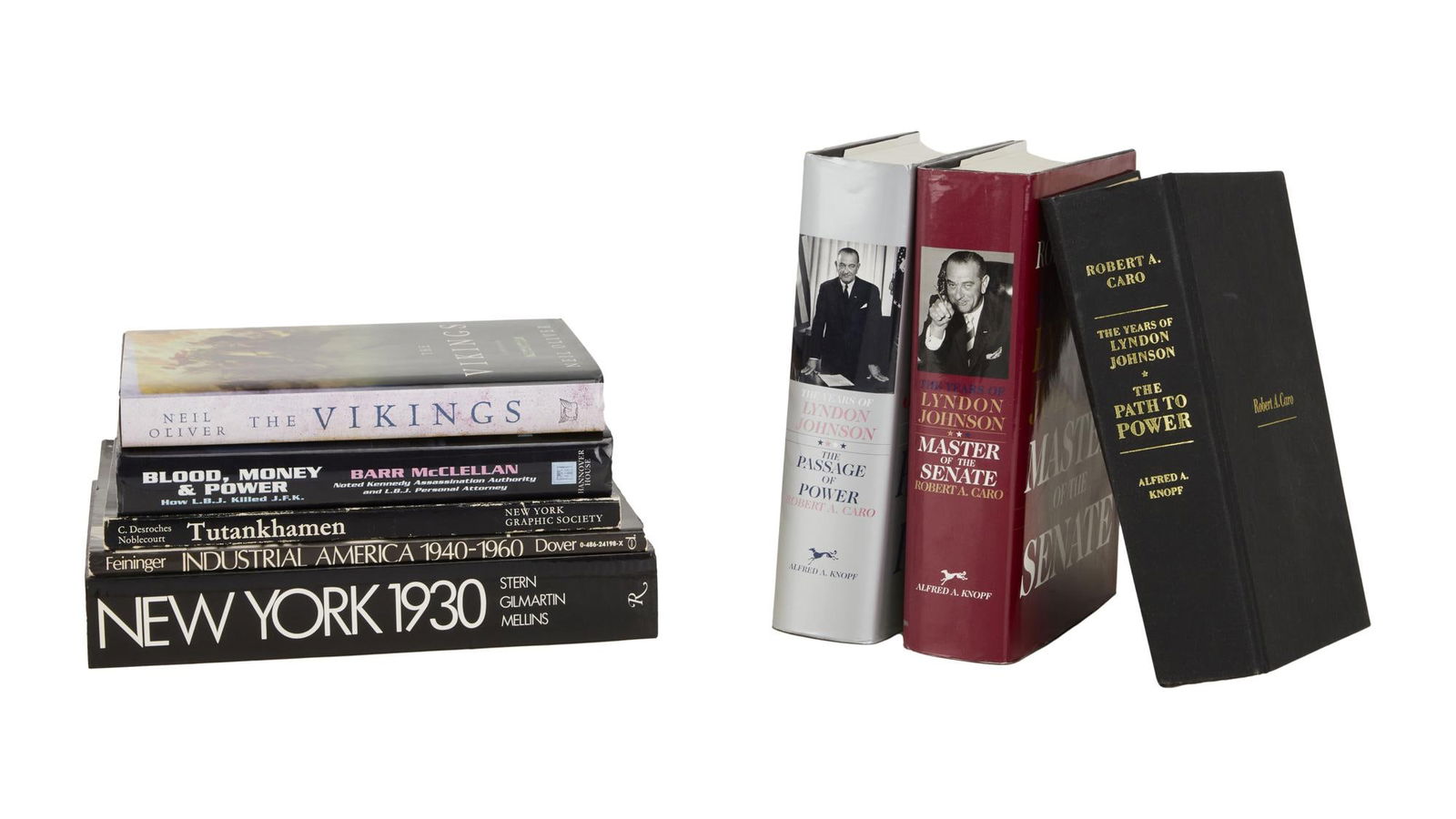 David Lynch | History and Politics Books: A group of history and politics books from the personal home collection of David Lynch, bearing a "Studio David Lynch" stamp. The titles include: New York 1930, Industrial America 1940-