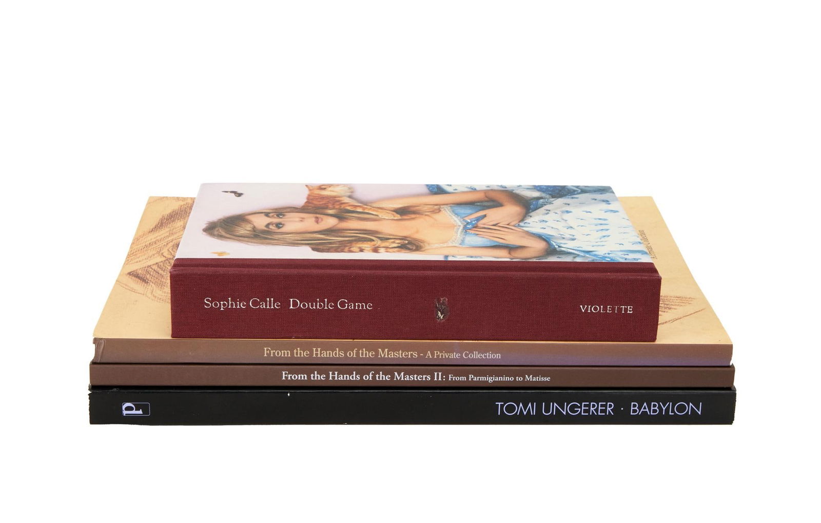 David Lynch | Sophie Calle and Tomi Ungerer Inscribed Books: A group of artist inscribed books from the personal home collection of David Lynch, bearing a "Studio David Lynch" stamp. The titles include: Sophie Calle's Double Game; Tomi Ungere