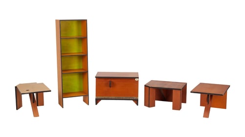 David Lynch | Laminate Bookshelf and Four End Tables