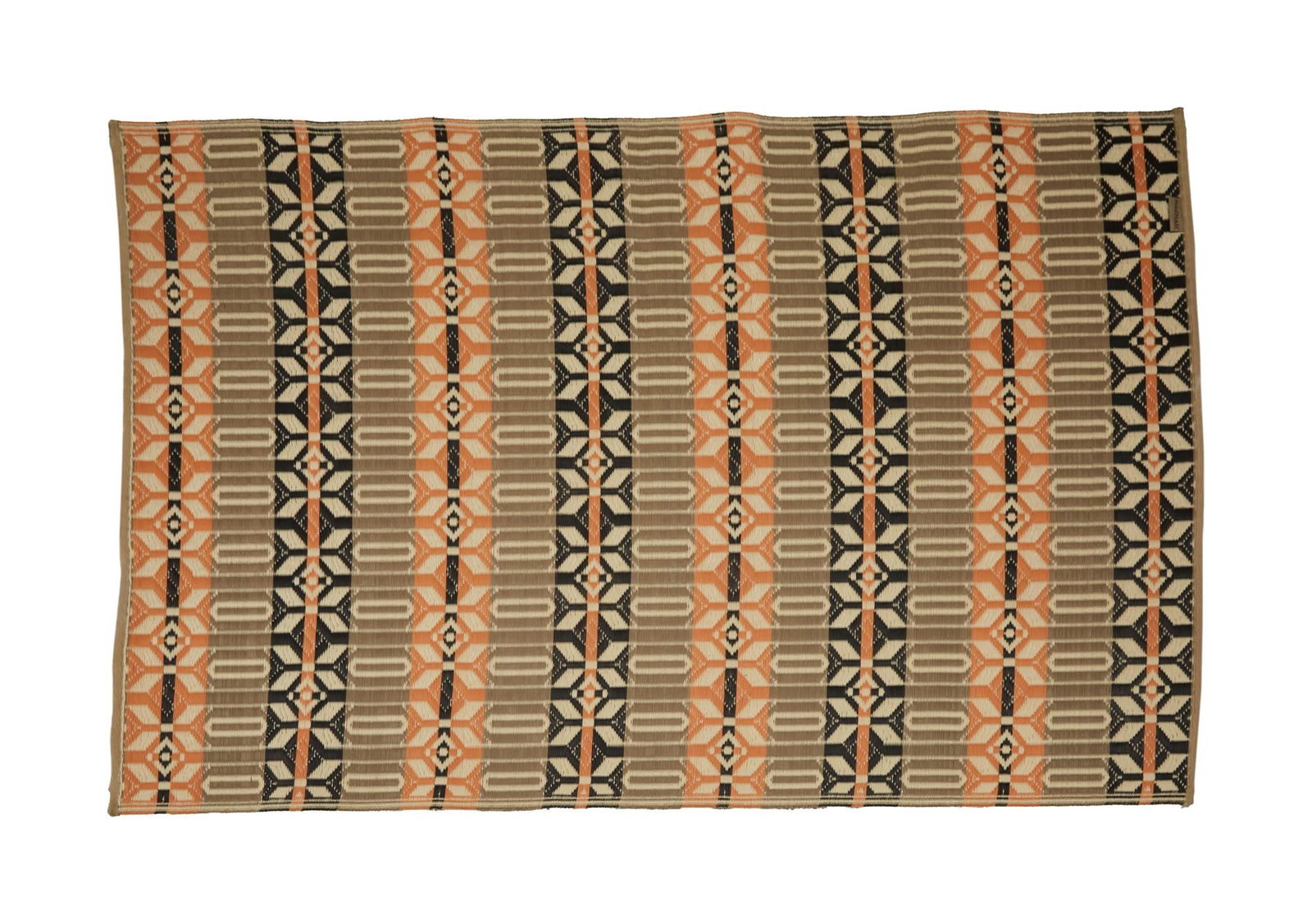 David Lynch | MadMats Rug: A plastic threaded rug in a black, gray, and orange/pink pattern by MadMats; from the home of David Lynch. A plastic threaded rug in a black, gray, and orange/pink pattern by MadMats; from the home of