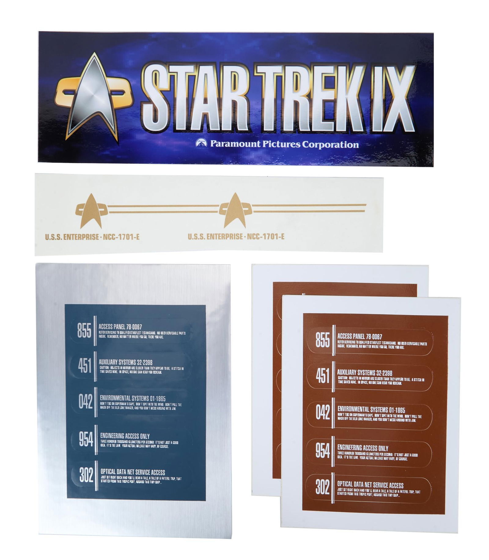 Star Trek: Insurrection | Unpulled Decals and Production Vehicle Card (1 of 1)