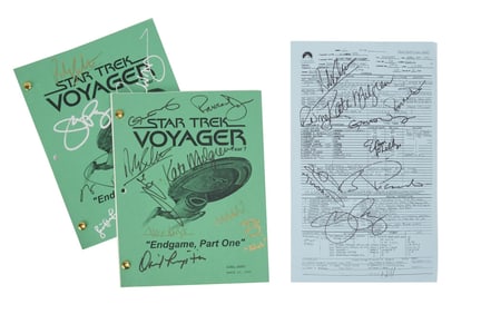 Star Trek: Voyager | "Endgame Part One and Two" Cast-Signed Scripts and Call Sheet